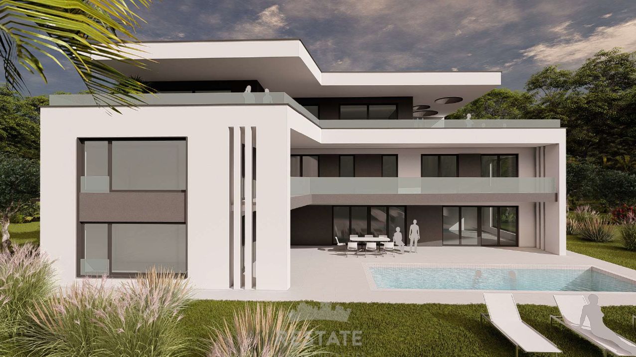 ZEMLJIŠČE s plačanim komunalnim prispevkom, za izgradnjo vile z bazenom — Peroj 111