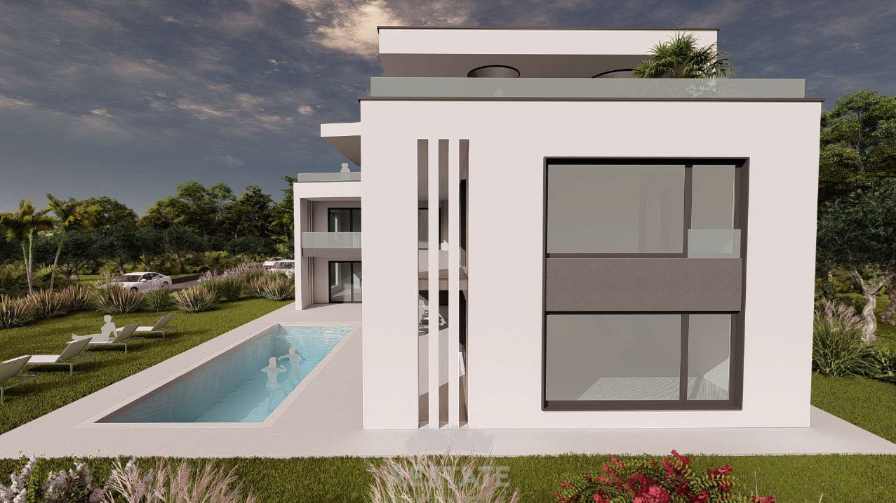 ZEMLJIŠČE s plačanim komunalnim prispevkom, za izgradnjo vile z bazenom — Peroj 111