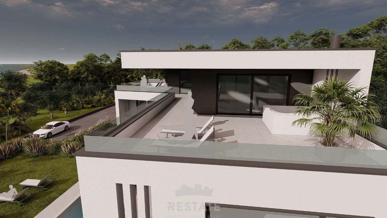 ZEMLJIŠČE s plačanim komunalnim prispevkom, za izgradnjo vile z bazenom — Peroj 111