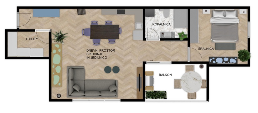 PRODAJA, NOVO MODERNO 3 SOBNO STANOVANJE V DVEH ETAŽAH Z LASTNIM VHODOM IN PARKIRNIM MESTOM