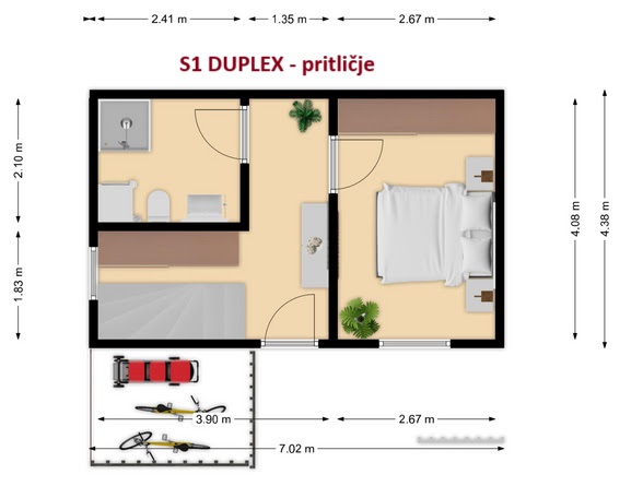 PRODAJA, NOVO MODERNO 3 SOBNO STANOVANJE V DVEH ETAŽAH Z LASTNIM VHODOM IN PARKIRNIM MESTOM